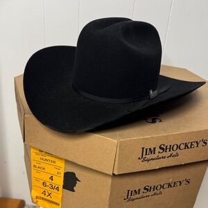 Jim Shockey’s signature black cowboy hat Hunter size 6 3/4